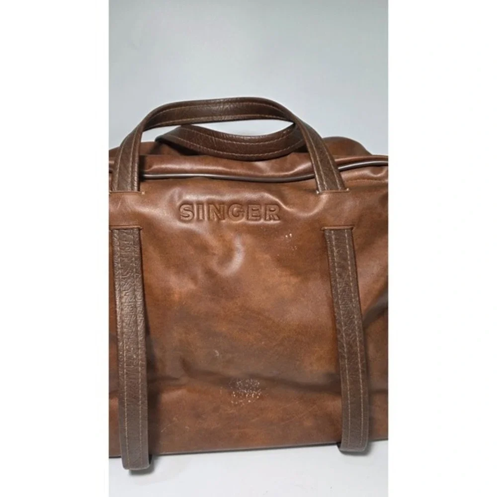 SINGER Vintage Sewing Machine Travel Vinyl‎ /Carry Case/Storage Bag